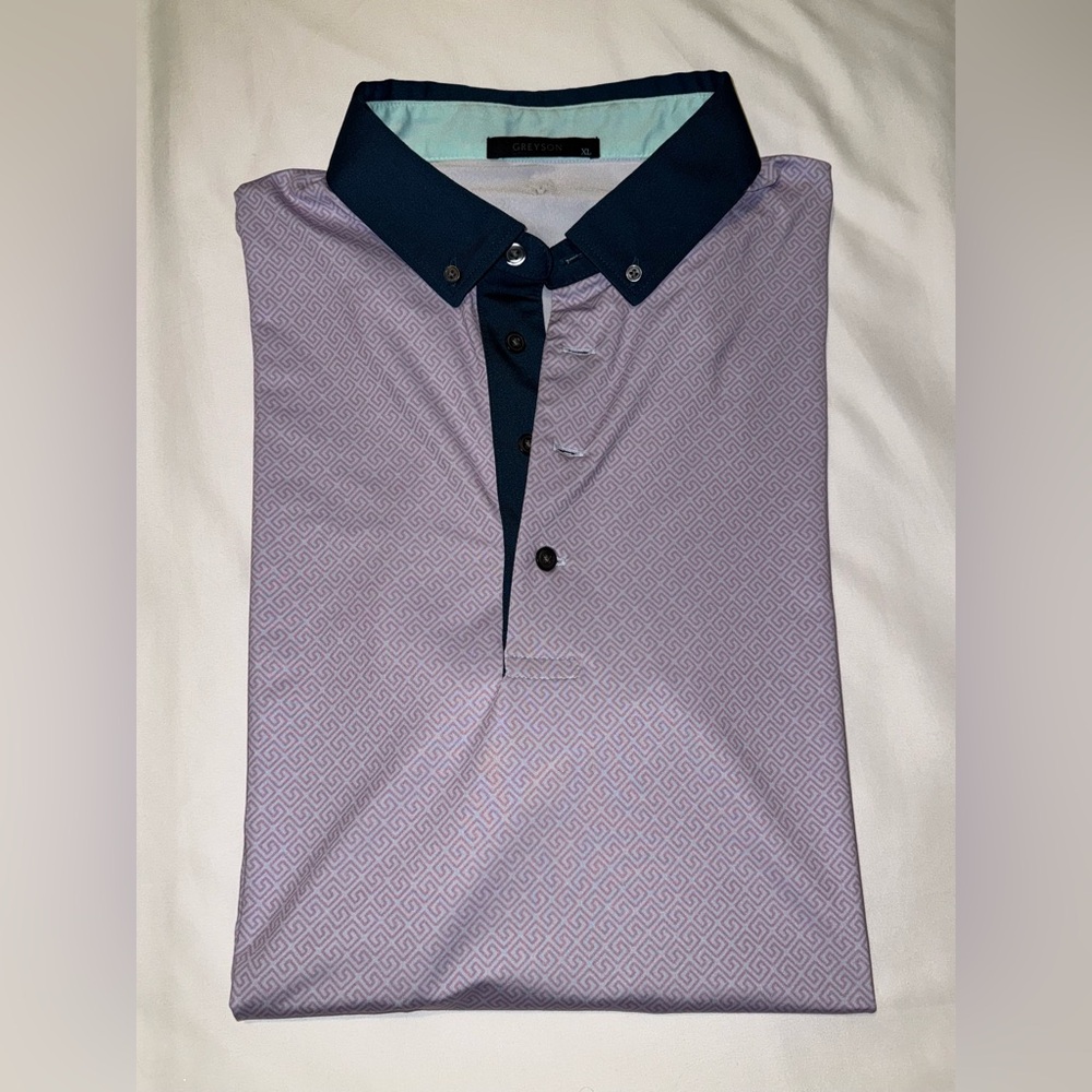 Greyson Purple and Blue Casual Button Down Shirt
